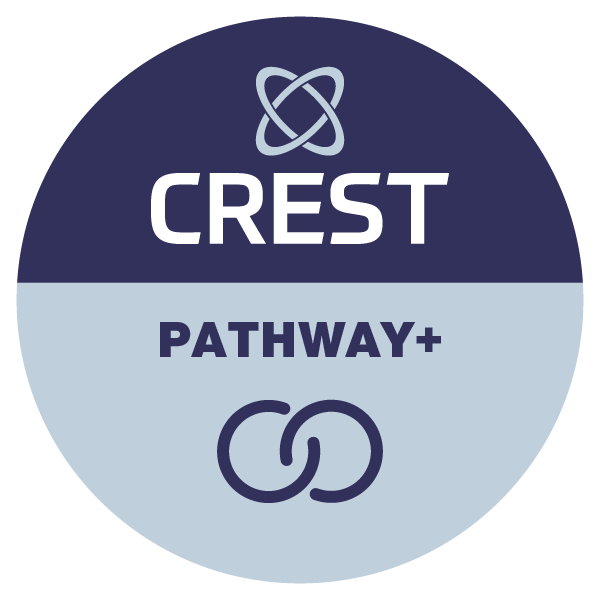 CREST Pathway+ organisation badge